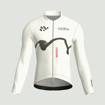 Maglia da ciclismo Haze Chalk a maniche lunghe, vestibilità da gara