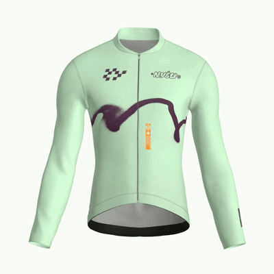 Maglia da ciclismo Haze Menthol a maniche lunghe, vestibilità da gara
