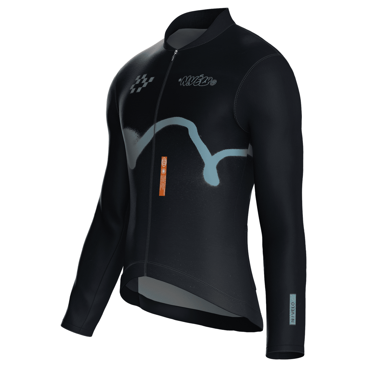 Maglia da ciclismo Haze Ink a maniche lunghe, vestibilità da gara