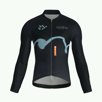 Maglia da ciclismo Haze Ink a maniche lunghe, vestibilità da gara