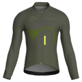 Maglia da ciclismo Haze Moss a maniche lunghe, vestibilità da gara