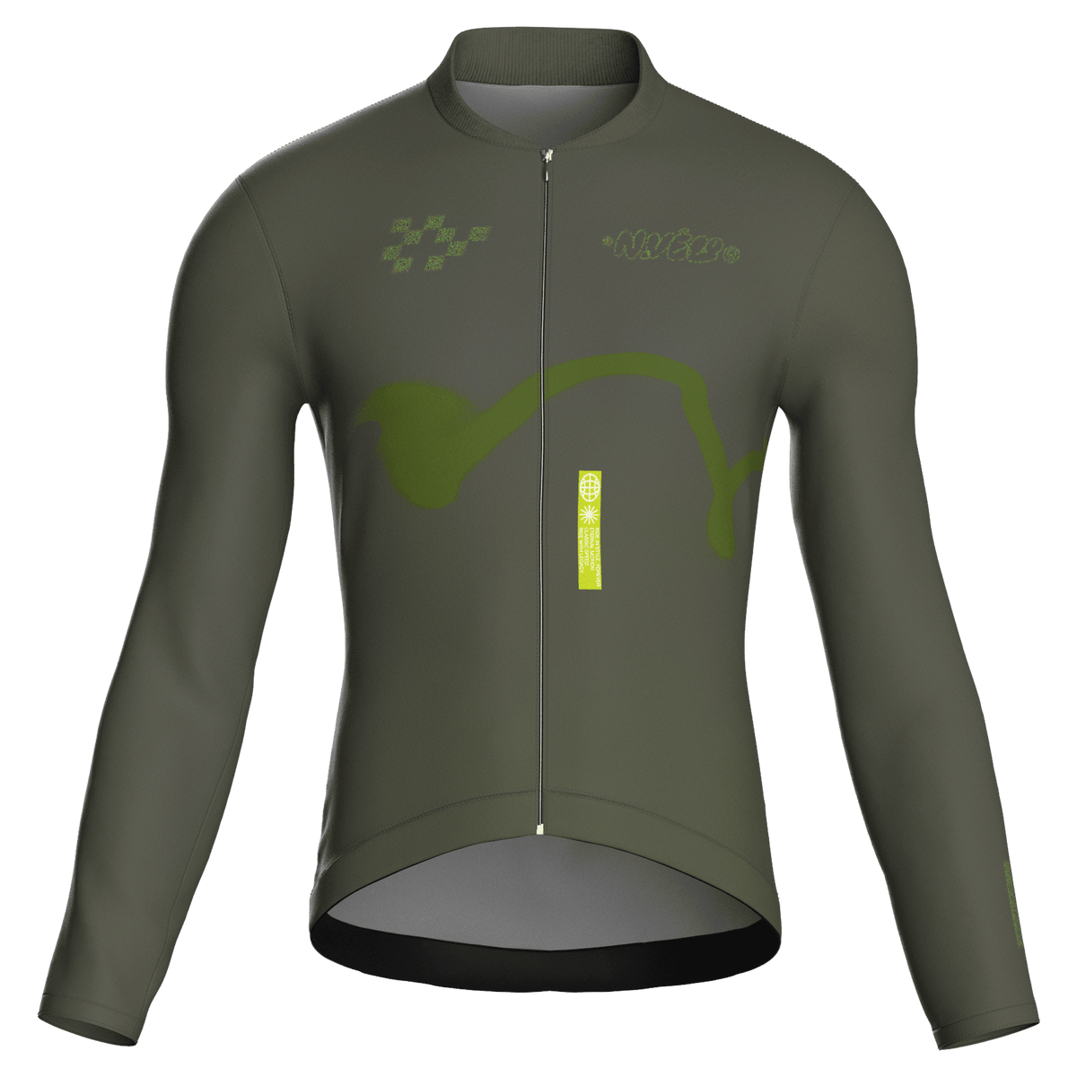 Maglia da ciclismo Haze Moss a maniche lunghe, vestibilità da gara