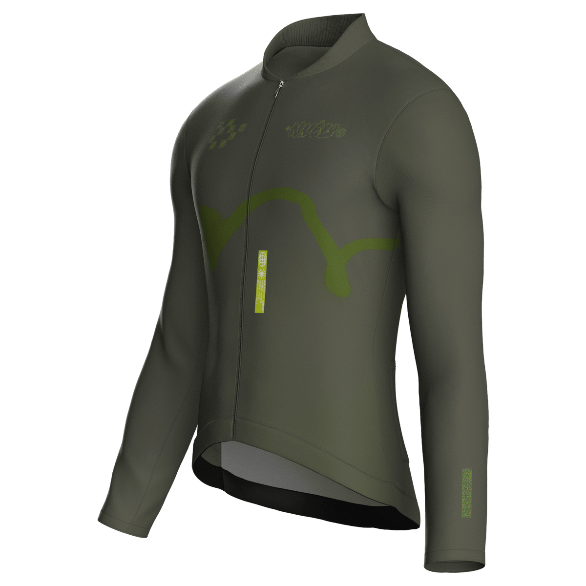 Maglia da ciclismo Haze Moss a maniche lunghe, vestibilità da gara