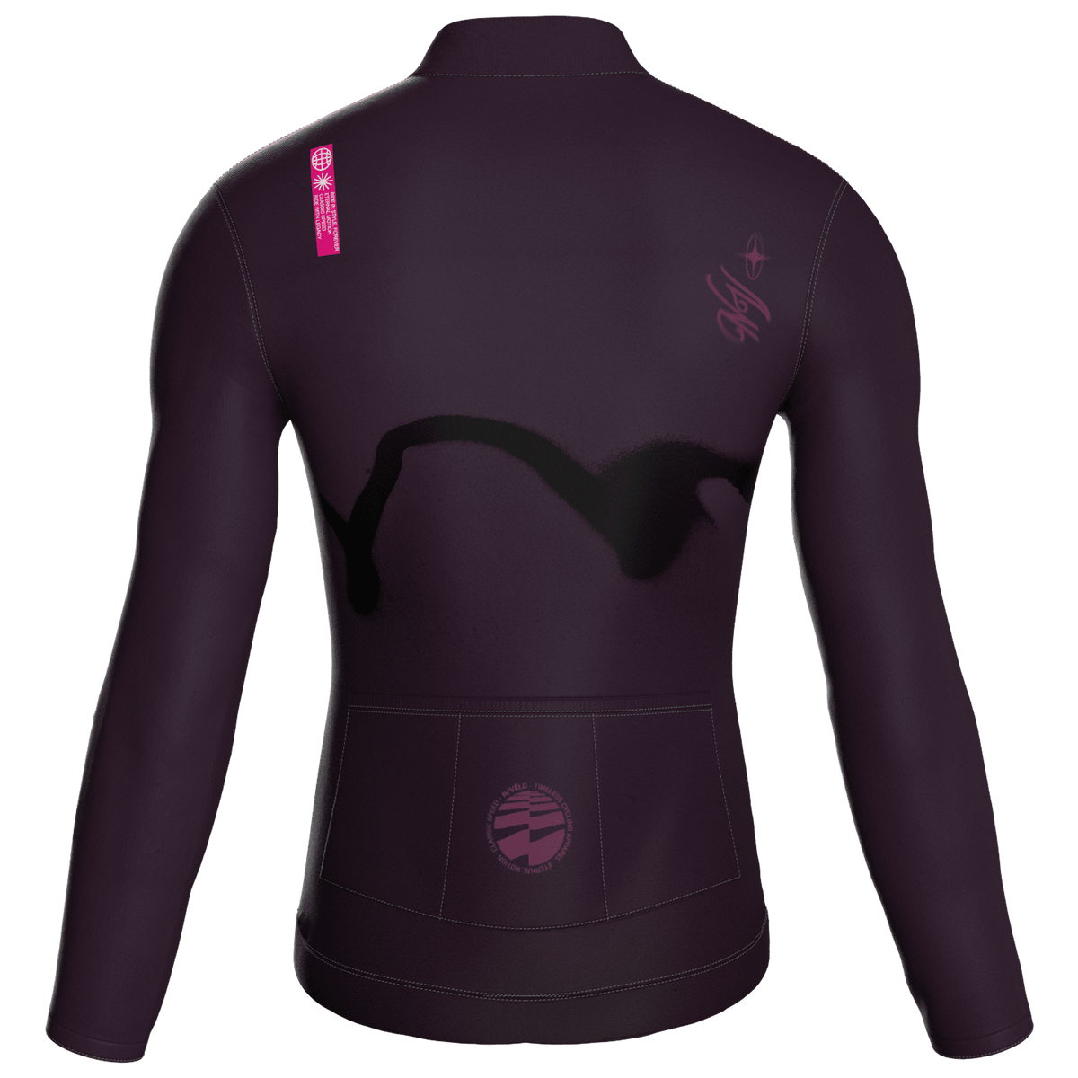 Maglia da ciclismo Haze Mulberry a maniche lunghe, vestibilità da gara