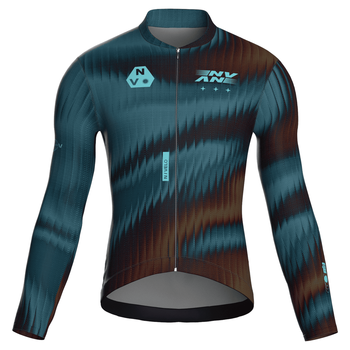 Maglia da ciclismo Signal Petrol a maniche lunghe, vestibilità da gara