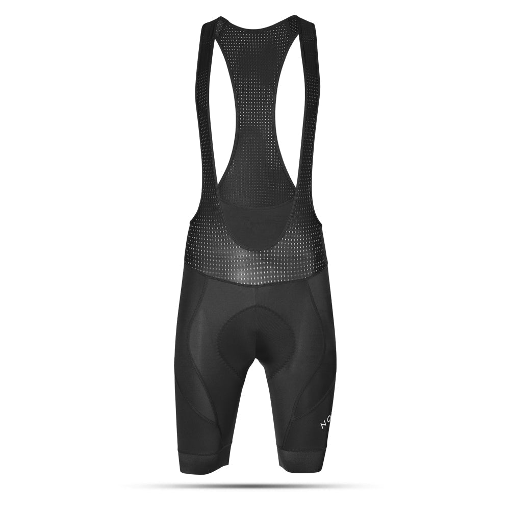 Pantaloncini da ciclismo neri con bretelle – Fondello imbottito per comfort e prestazioni ottimali tutto il giorno | Nomad Vélo