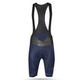 Pantaloncini da ciclismo blu navy con bretelle – Fondello imbottito ad alte prestazioni, pronto per la gara | Nomad Vélo