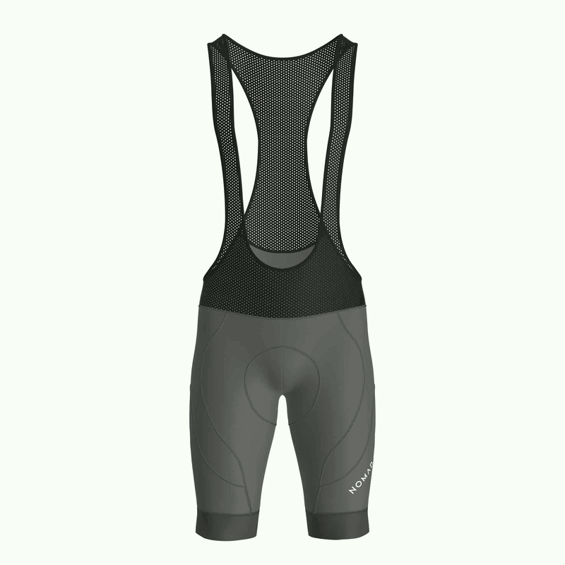 Pantaloncini con bretelle Nomad grigi