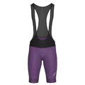 Pantaloncini da ciclismo viola con bretelle – Imbottitura performante con fondello in grafene K10 per lunghe pedalate | Nomad Vélo
