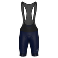 Pantaloncini da ciclismo blu navy con bretelle – Fondello imbottito ad alte prestazioni, pronto per la gara | Nomad Vélo