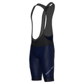 Pantaloncini da ciclismo blu navy con bretelle – Fondello imbottito ad alte prestazioni, pronto per la gara | Nomad Vélo
