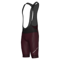 Pantaloncini con bretelle Nomad color bordeaux