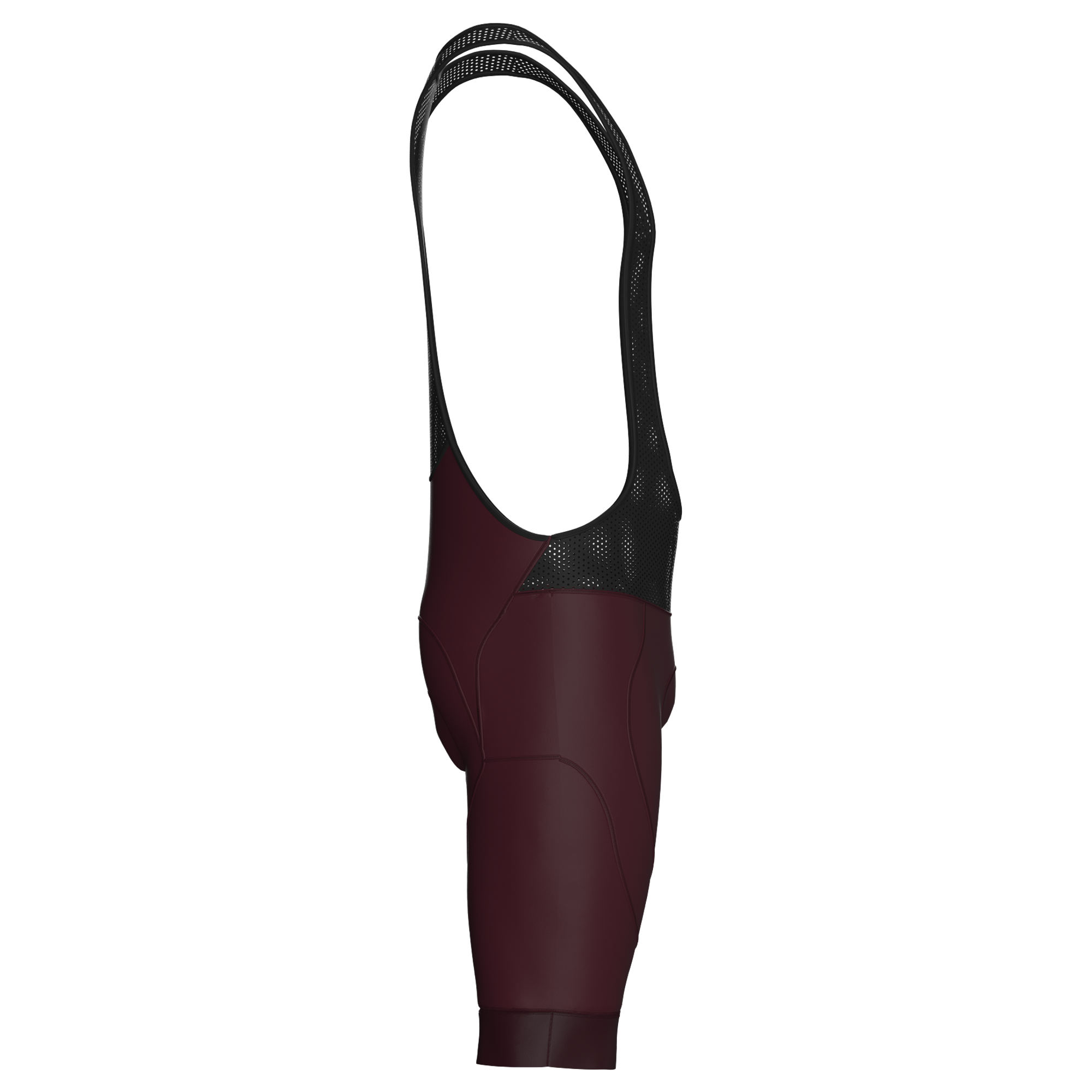 Pantaloncini con bretelle Nomad color bordeaux