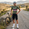 Maglia da ciclismo Meridian Olive a maniche corte, vestibilità da gara.
