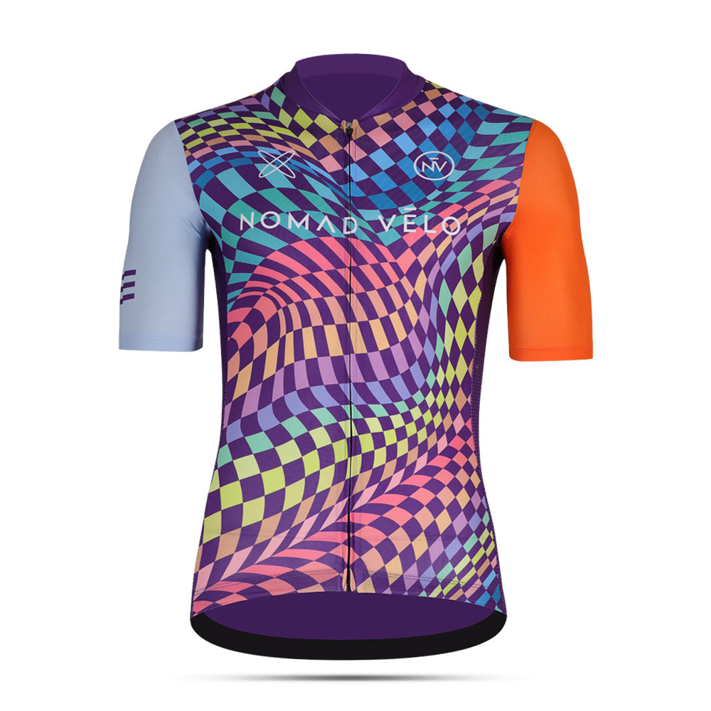 Maglia da ciclismo Spiral – Manica corta, vestibilità aerodinamica, design grafico performante | Nomad Vélo