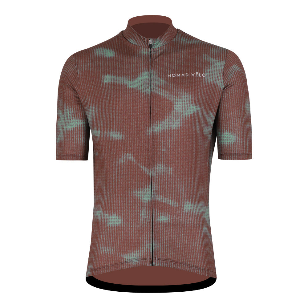 Maglia da ciclismo Vulcano – Maniche corte, vestibilità da gara, design ispirato alla lava | Nomad Vélo