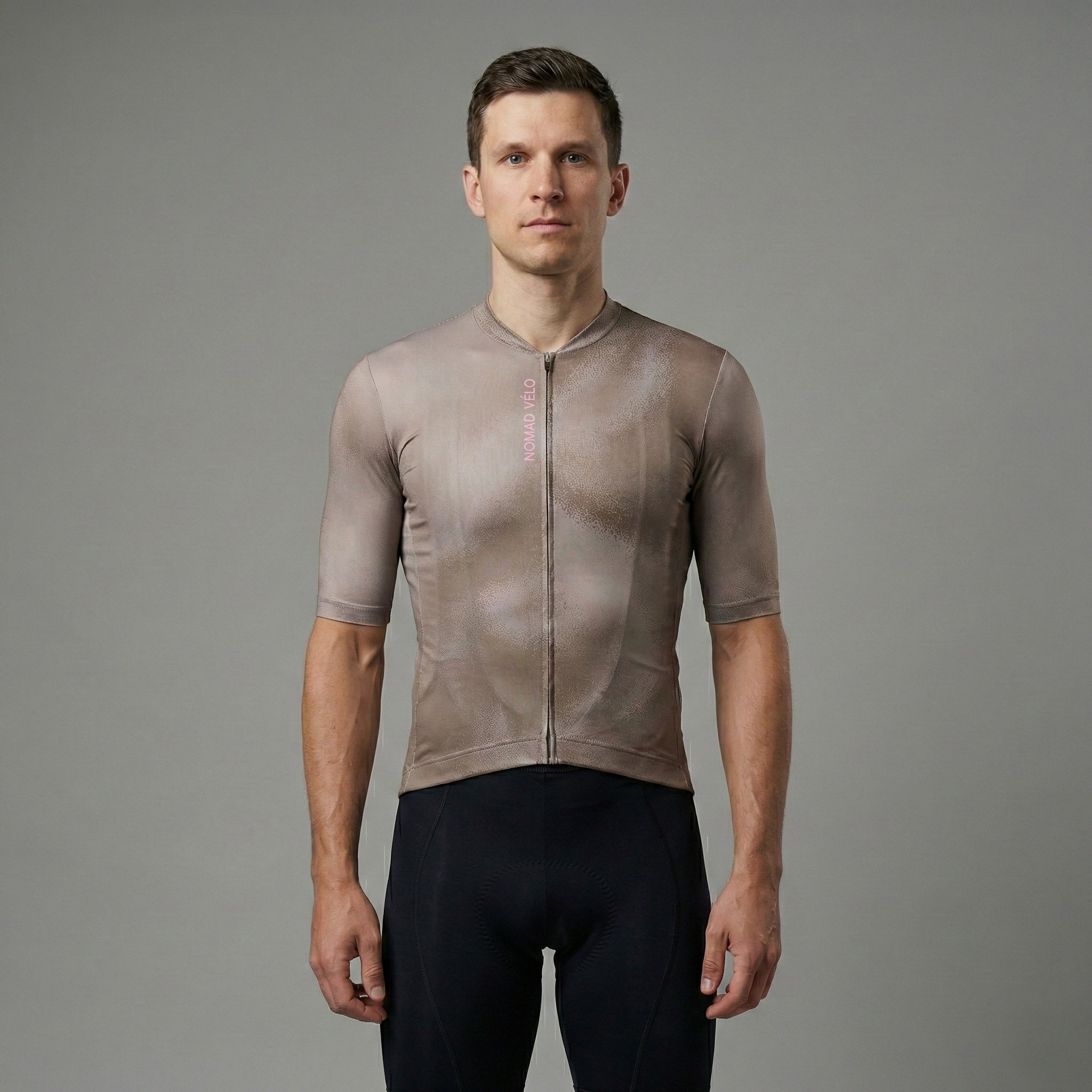 Maglia da ciclismo aerodinamica color beige arcobaleno - Maglia beige arcobaleno