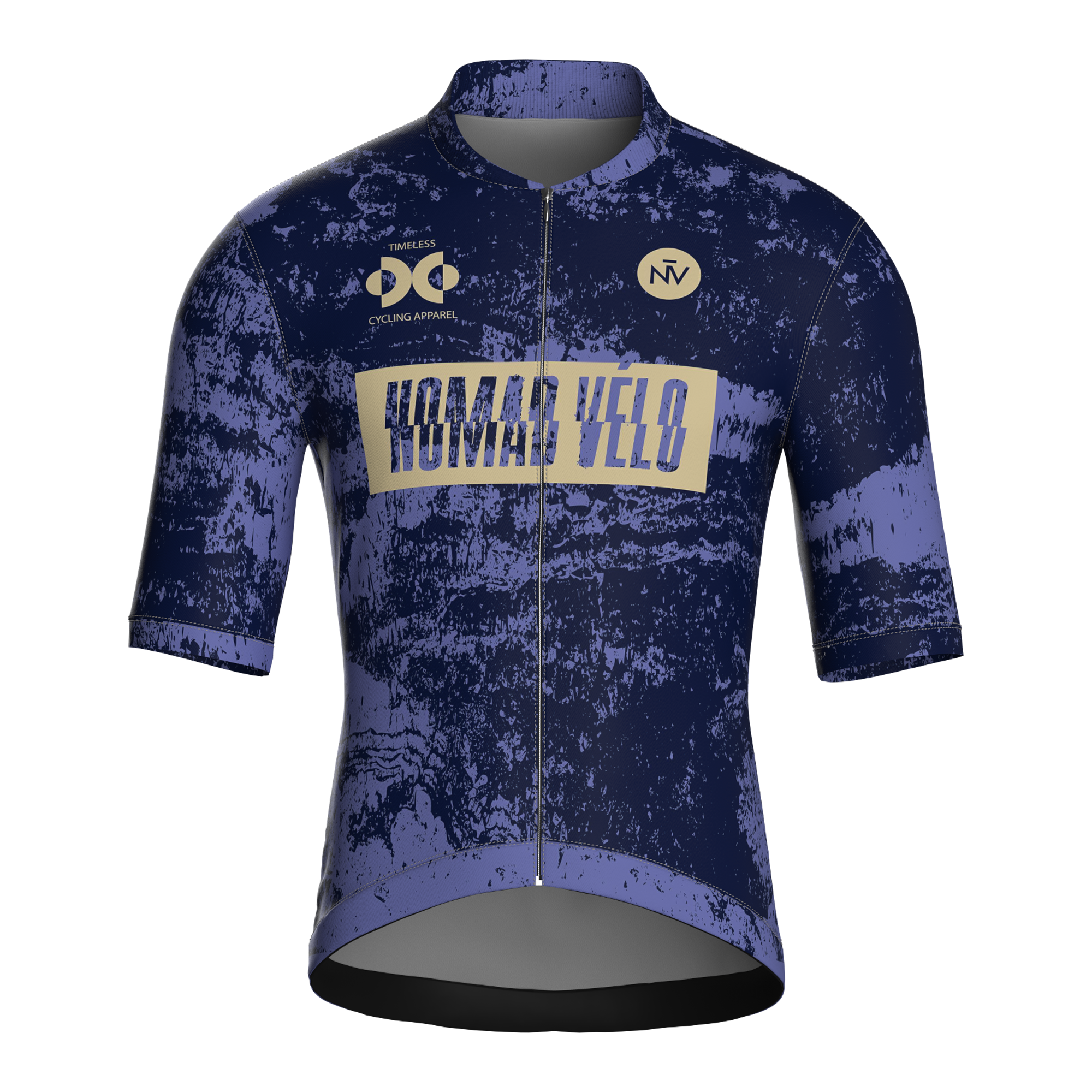 Maglia a maniche corte blu scuro brutale | Nomad Velo