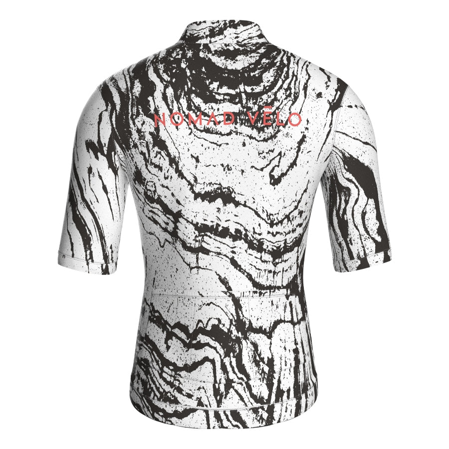 Maglia da ciclismo a maniche corte Strata – Vestibilità aerodinamica, nera, design elegante, estiva | Nomad Vélo