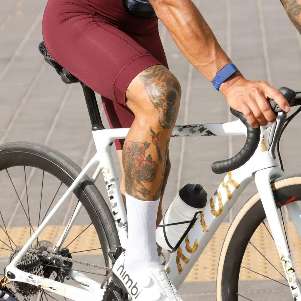 Pantaloncini con bretelle Nomad color bordeaux