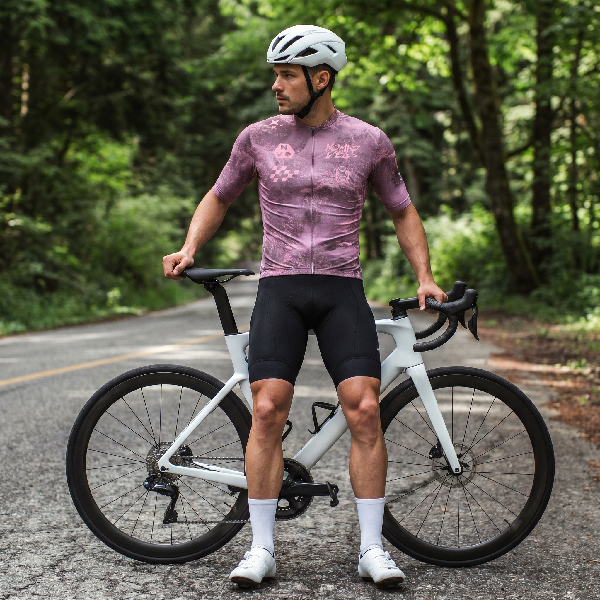 Maglia da ciclismo Legacy Rose – Maniche corte, vestibilità da gara