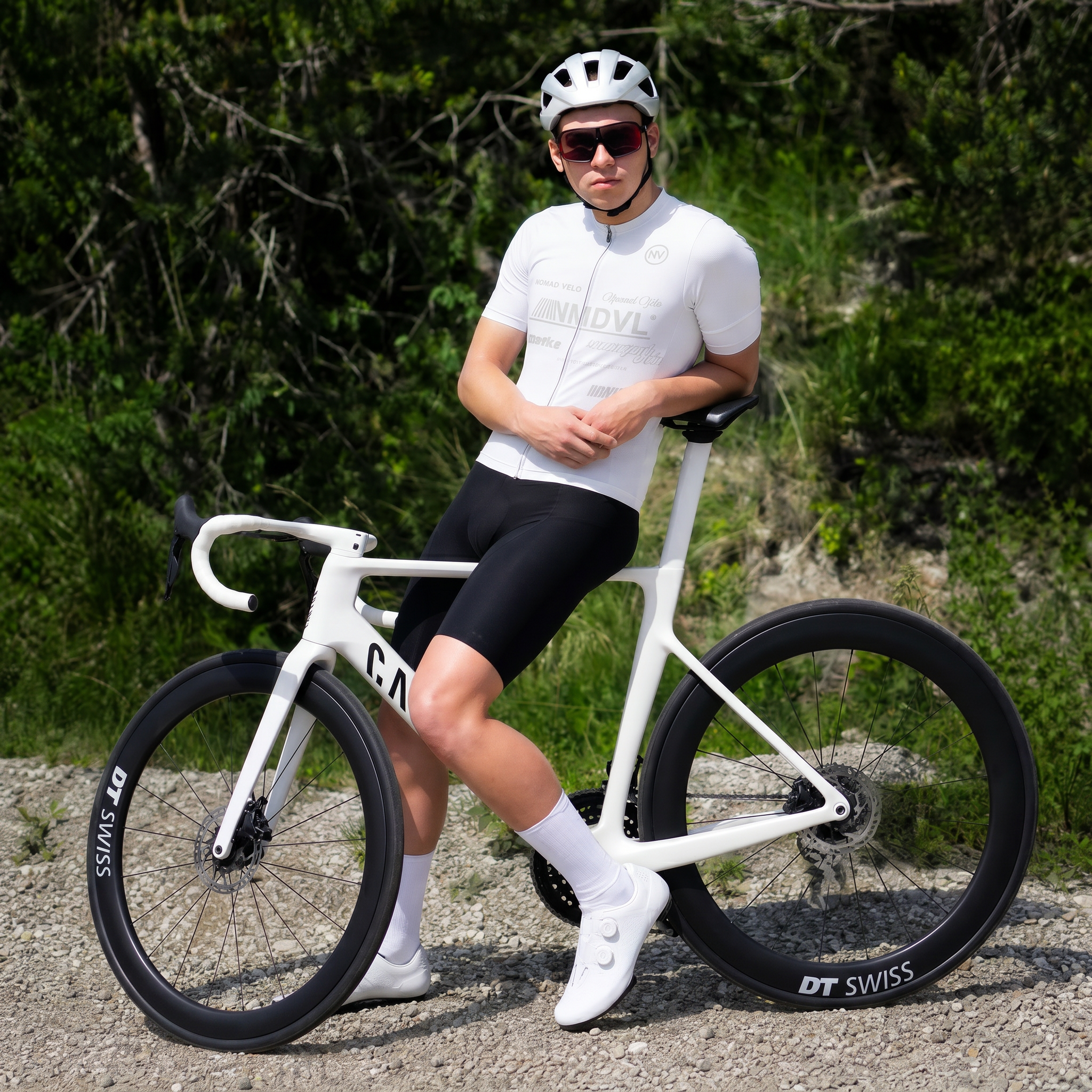 Maglia Element bianca a maniche corte | Nomad Vélo
