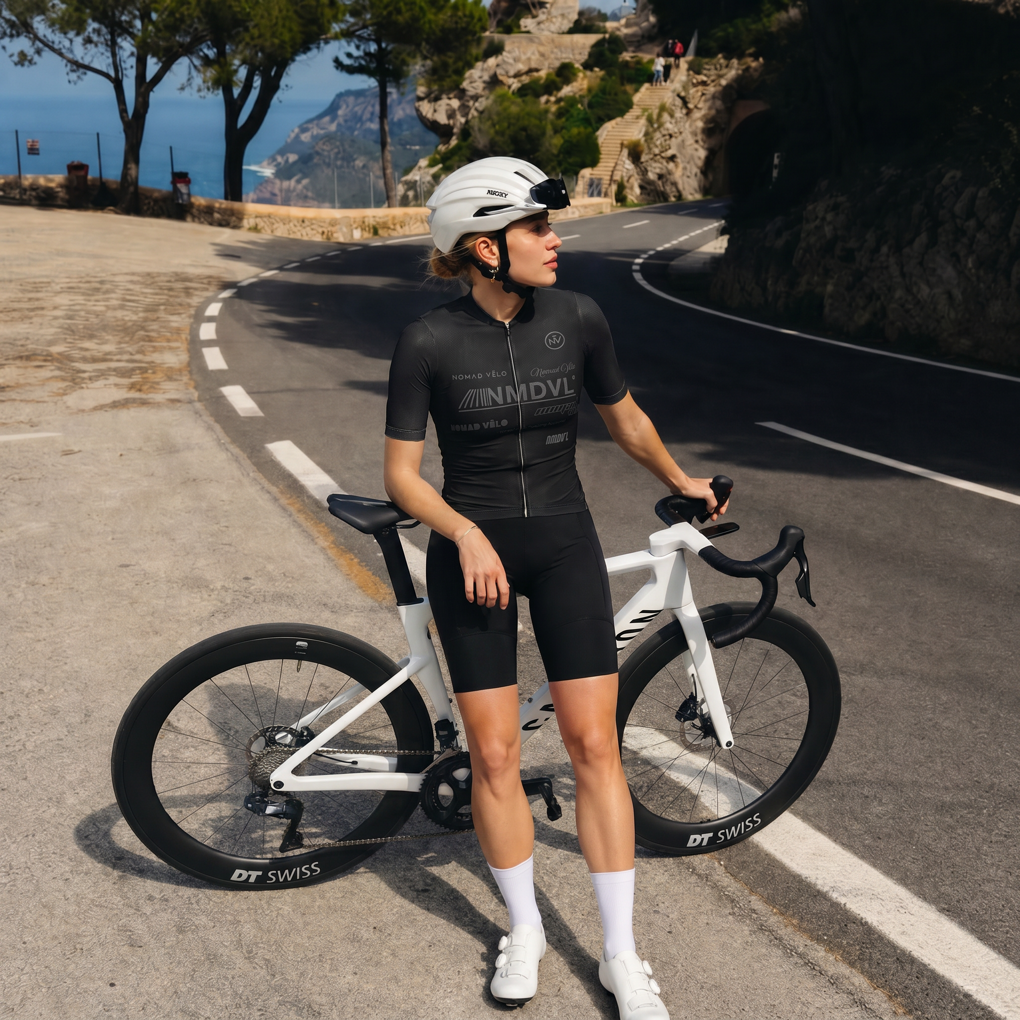 Maglia Element nera a maniche corte | Nomad Velo
