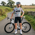 Maglia da ciclismo Prism Silver a maniche corte, vestibilità da gara.
