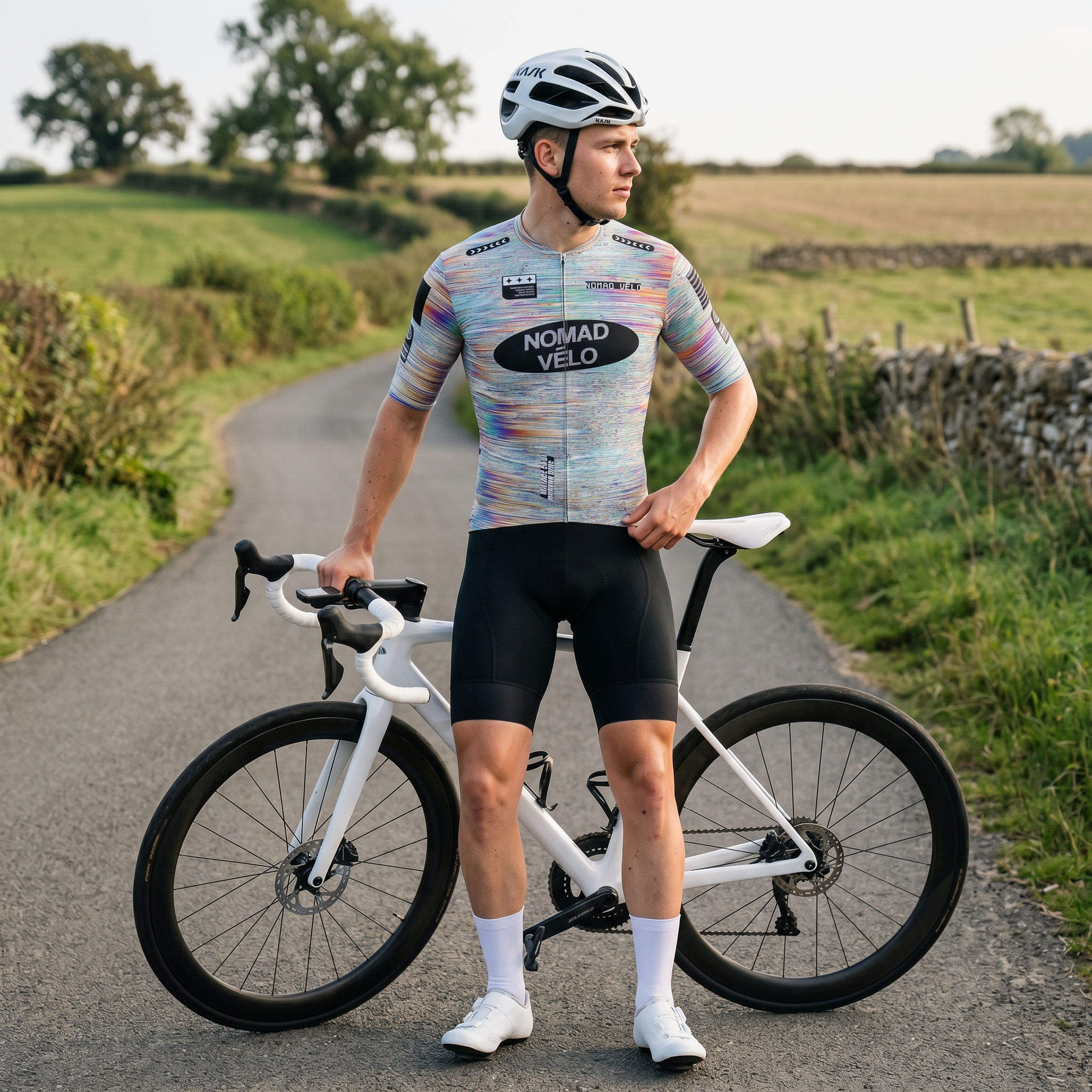 Maglia da ciclismo Prism Silver a maniche corte, vestibilità da gara.