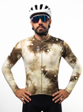 Maglia da ciclismo Bloom Sepia a maniche lunghe, vestibilità da gara