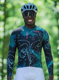 Maglia da ciclismo Bloom Viridian a maniche lunghe, vestibilità da gara