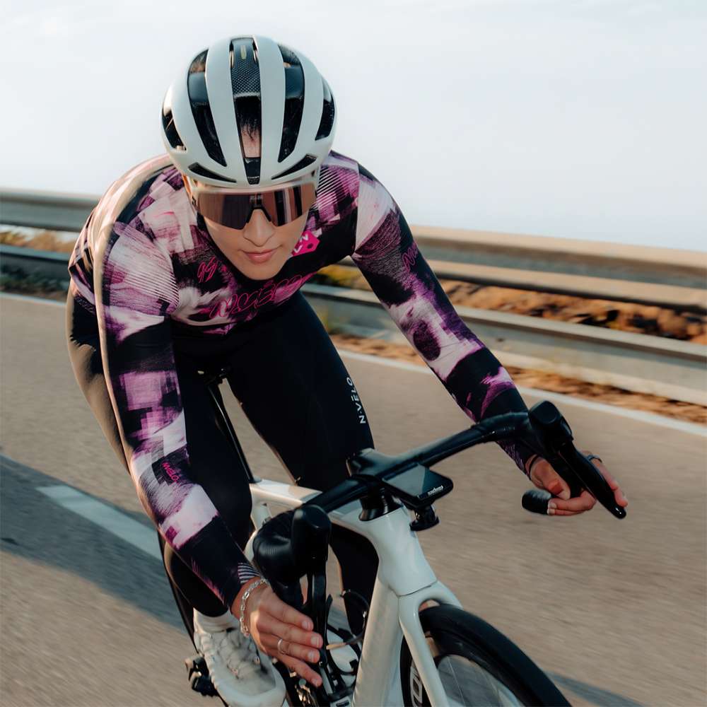Maglia da ciclismo Parallax Nightshade a maniche lunghe, vestibilità da gara
