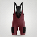 Pantaloncini da ciclismo bordeaux con tasche cargo e vestibilità aderente – Pantaloncini cargo bordeaux