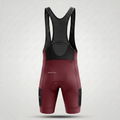 Pantaloncini da ciclismo bordeaux con tasche cargo e vestibilità aderente – Pantaloncini cargo bordeaux