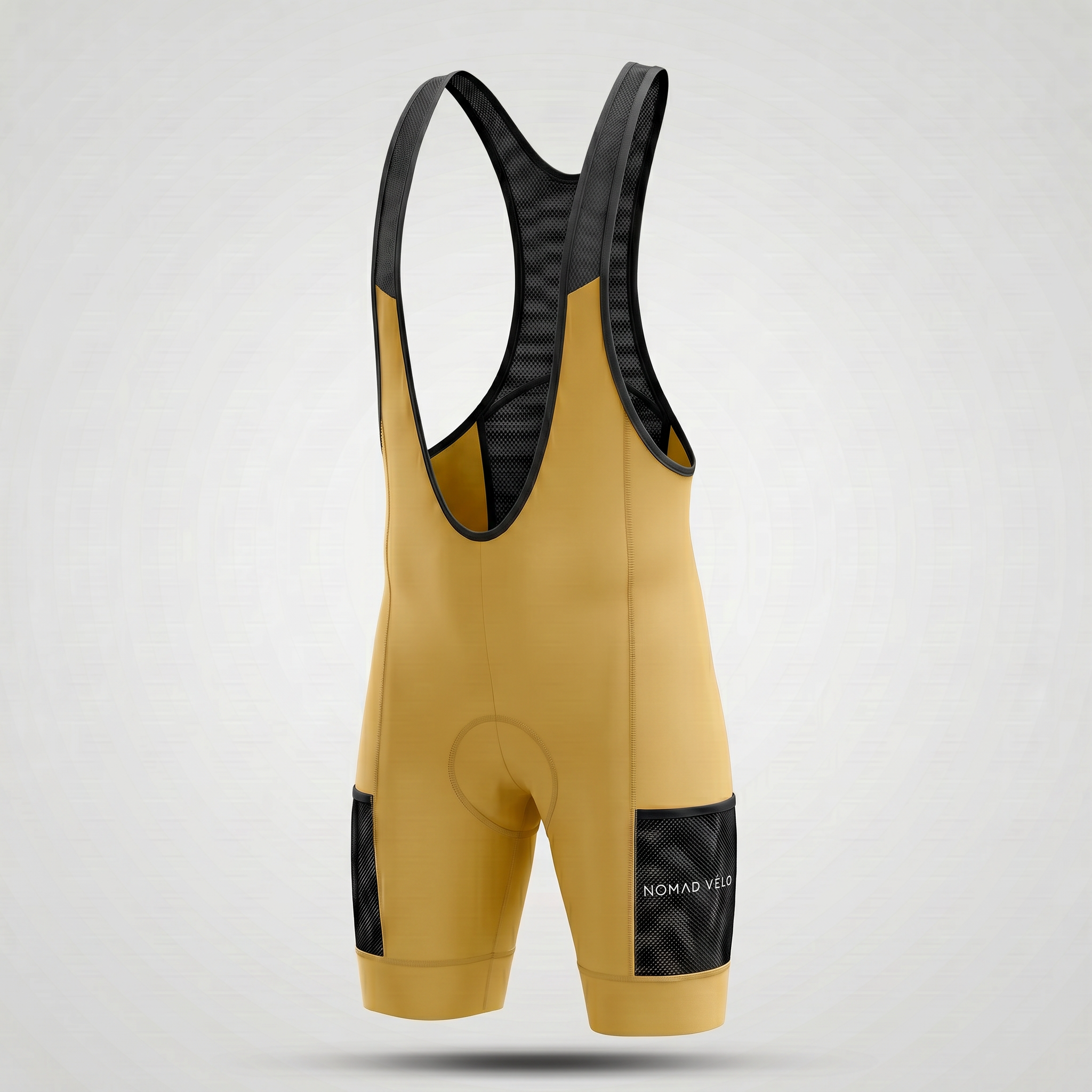 Pantaloncini da ciclismo color senape con tasche cargo e vestibilità aderente – Pantaloncini cargo color senape