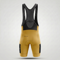 Pantaloncini da ciclismo color senape con tasche cargo e vestibilità aderente – Pantaloncini cargo color senape